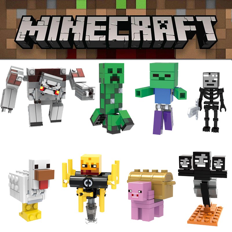 [Mã LIFETOYS1 giảm 30K đơn 99K] Mô hình lắp ráp lego nhân vật game minecraft kích cỡ 5-6cm