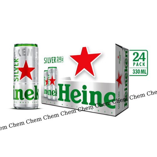 Thùng 24 lon cao bia Heineken Silver 330ml