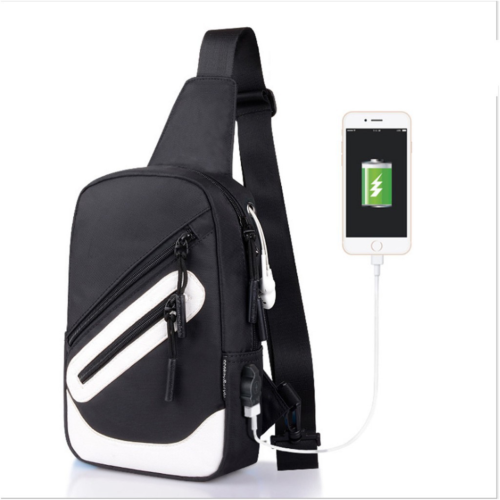 Túi đeo chéo du lịch Hàn Quốc + Tặng dây sạc USB