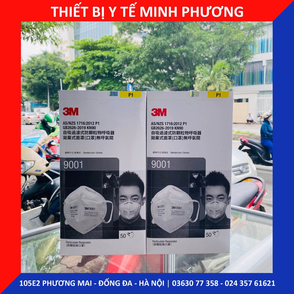 Khẩu trang y tế 3M N95 9001 hộp 50 chiếc (Loại không van)