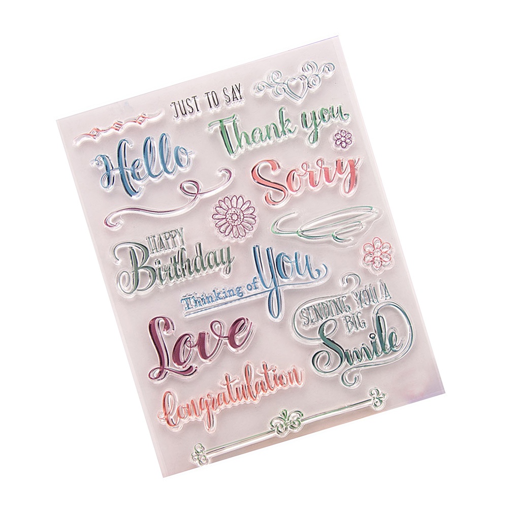 Stamp Word Scrapbooking DIY Craft Seal Word Decoration Handmade TPR Album Expression Accessory