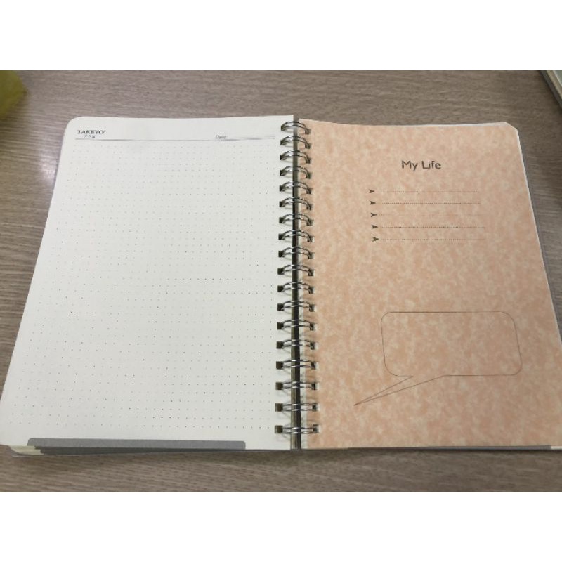 Sổ tay lò xo bìa nhựa Takeyo My life 200trang