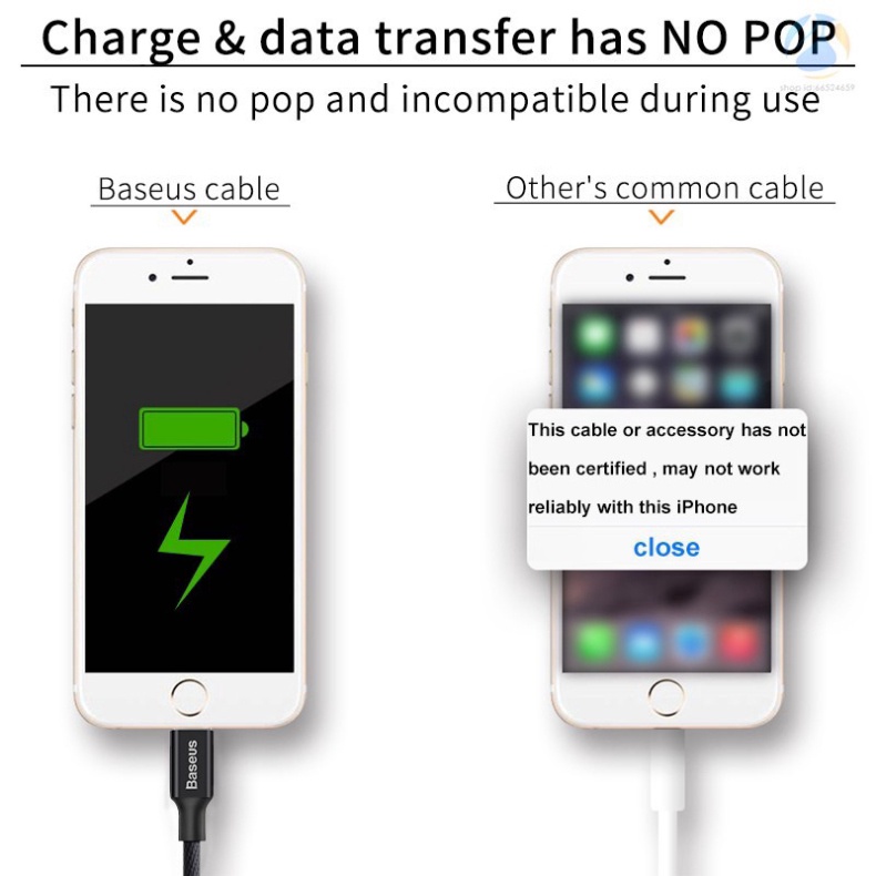 Dây cáp sạc / truyền dữ liệu Baseus USB cho IPhone 13 pro Max XS Max XR X 8 7 6 6S 5S