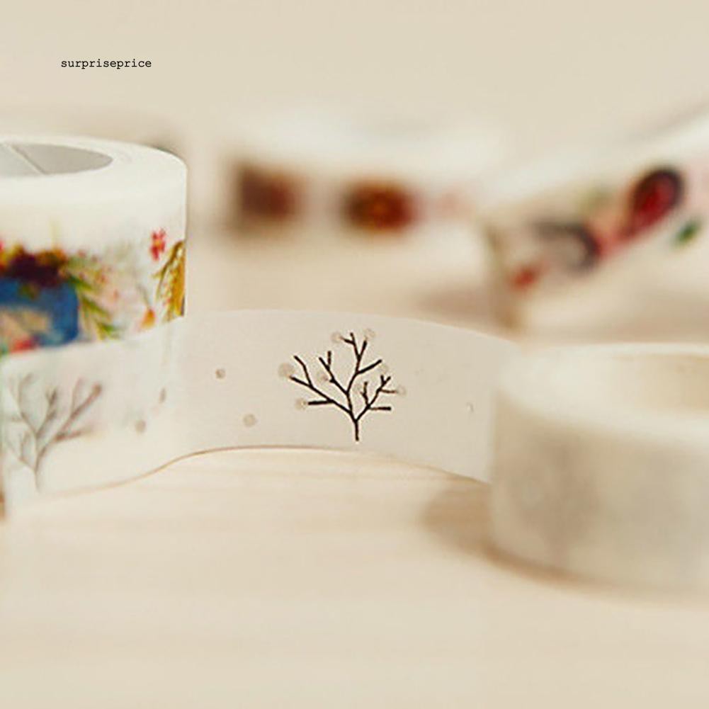 Set 2 băng keo dán trang trí họa tiết cây xinh xắn