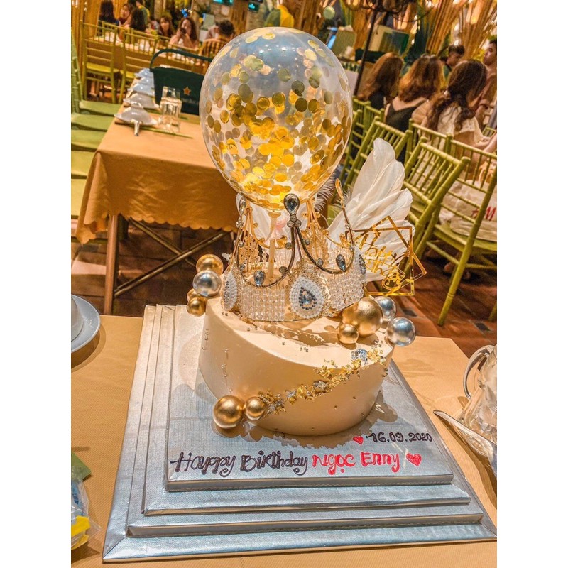 Set 40 viên bi nhựa trang trí bánh kem hpbd