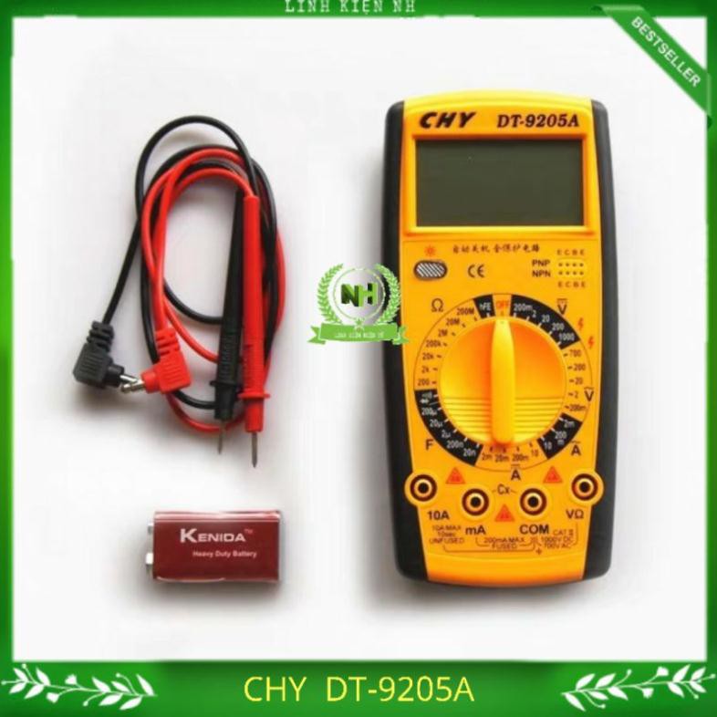 Đồng hồ đo điện vạn năng CHY DT-9205A Màu Vàng Kèm pin Loại Tốt