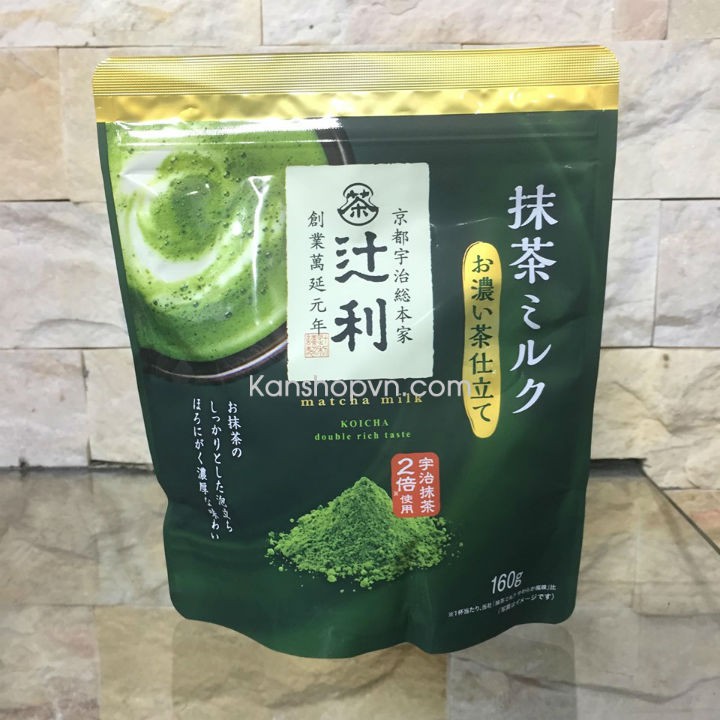 Bột trà sữa trà xanh Matcha Milk Kataoka vị trà đậm 160g (date 01/2022)