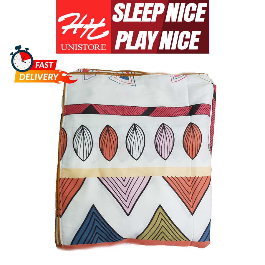 Bộ Ga Grap 100% Cotton 4 Món 1 Ga, 1 áo ôm, 2 áo gối Hy&amp;Han Unistore