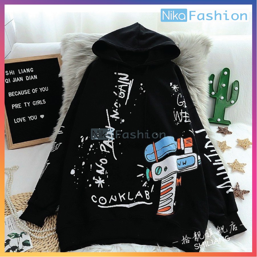 Áo Hoodie Nón Unisex Nam Nữ Chất Vải Nỉ Freesize 1 kích cỡ Form Dáng Rộng Dưới 65kg Mặc Đẹp S.U.N.G.N.U.O.C | BigBuy360 - bigbuy360.vn