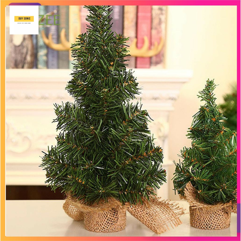 Cây thông trang trí Giáng sinh Noel kích thước 30cm để bàn decor siêu xinh