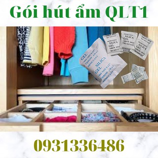 Gói hút ẩm tủ quần áo Silica Gel đóng túi 1kg loại 1/2/3/5/10/15/20/25g.