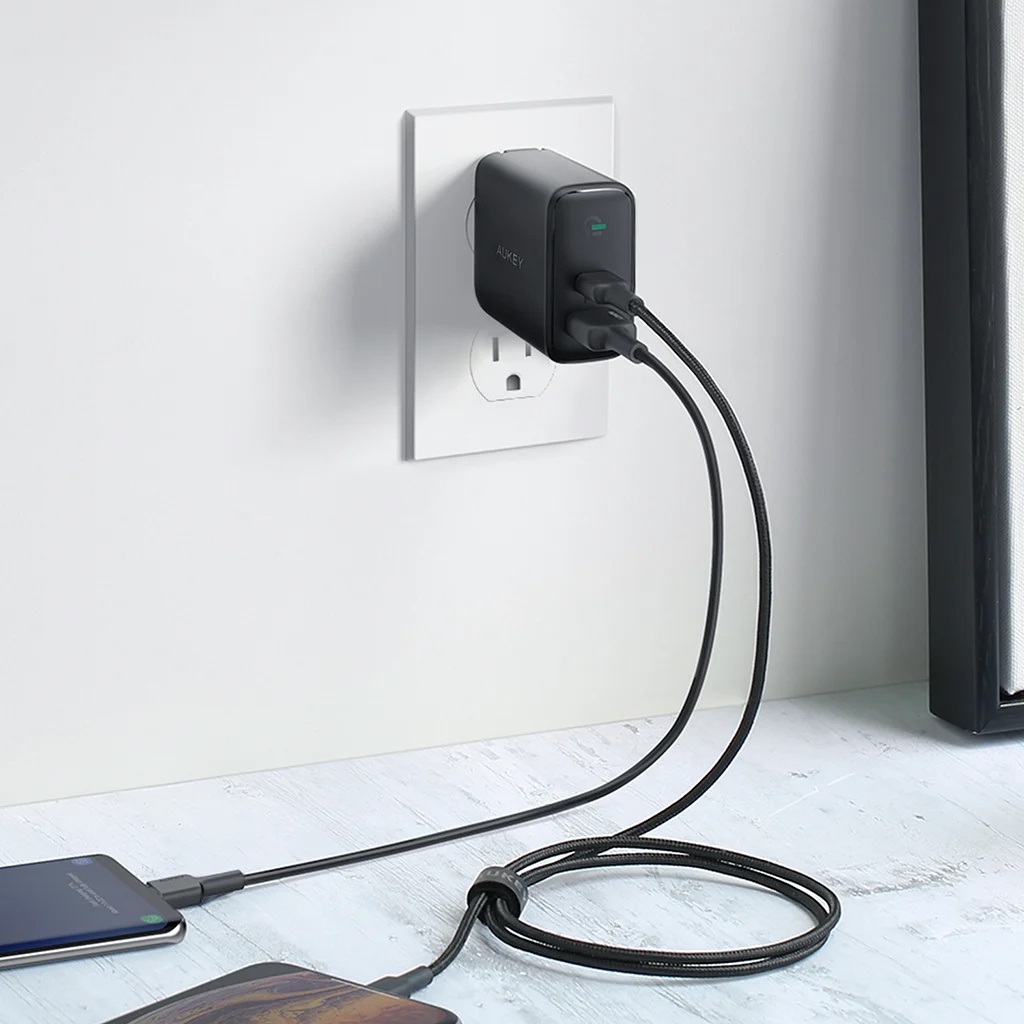 【Giao Hỏa Tốc】Củ Sạc Nhanh AUKEY PA-D1 Type C Power Delivery 30W, USB 12W, Công Nghệ Dynamic Detect - Chính Hãng BH 18T