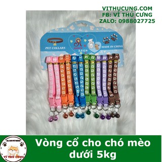 Vòng cổ chó mèo dưới 5kg