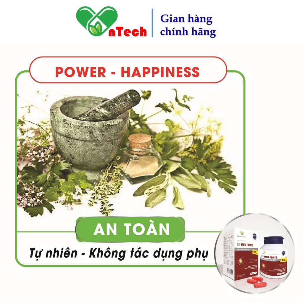 Viên uống Everyday Health NZ - MEN FORTE Tăng cường sinh lý hỗ trợ điều trị xuất tinh sớm rối loạn cương dương