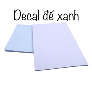 7 tờ giấy in A4 đề can đế xanh