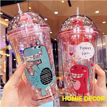 BÌNH ĐỰNG NƯỚC KHỦNG LONG 3D CUTE 500ML