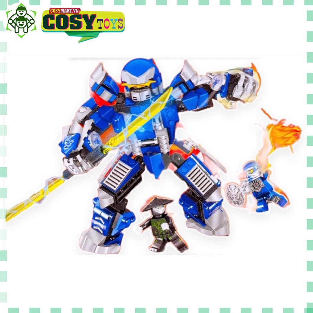Đồ chơi lắp ghép xếp hình Ninja.go cùng robot chiến đấu mang giáp với hơn 365 mảnh ghép