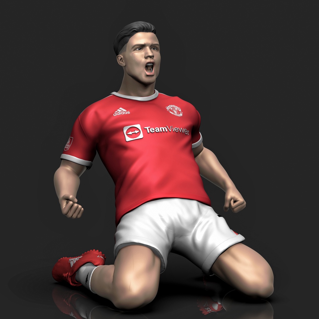 Mô Hình Cristiano Ronaldo Celebrate 2 Bằng Chất Liệu Nhựa Resin - Cao 12 cm
