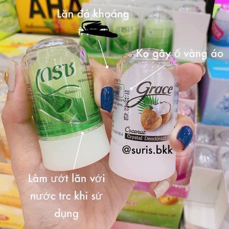 Lăn Khử Mùi Đá Khoáng Grace Thái Lan 70g