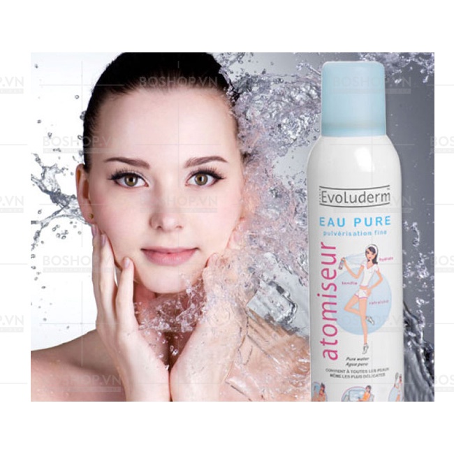 Xịt Khoáng Cấp Ẩm Làm Dịu Da, Dưỡng Da Evoluderm Atomiseur Eau Pure Water 150ML/400ML Chính Hãng Pháp - Wincy Mart