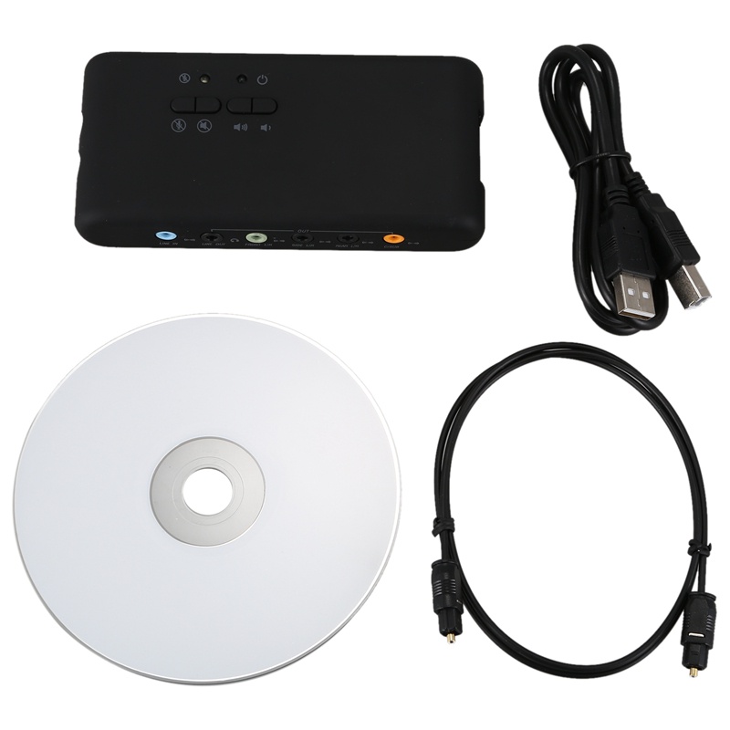 Card âm thanh 7.1 Usb 2.0 Card âm thanh Cmi6206 Chipset Usb Thiết bị âm thanh Class Spec1.0 và Usb Hid Class Spec 8 kênh Đầu ra Dac