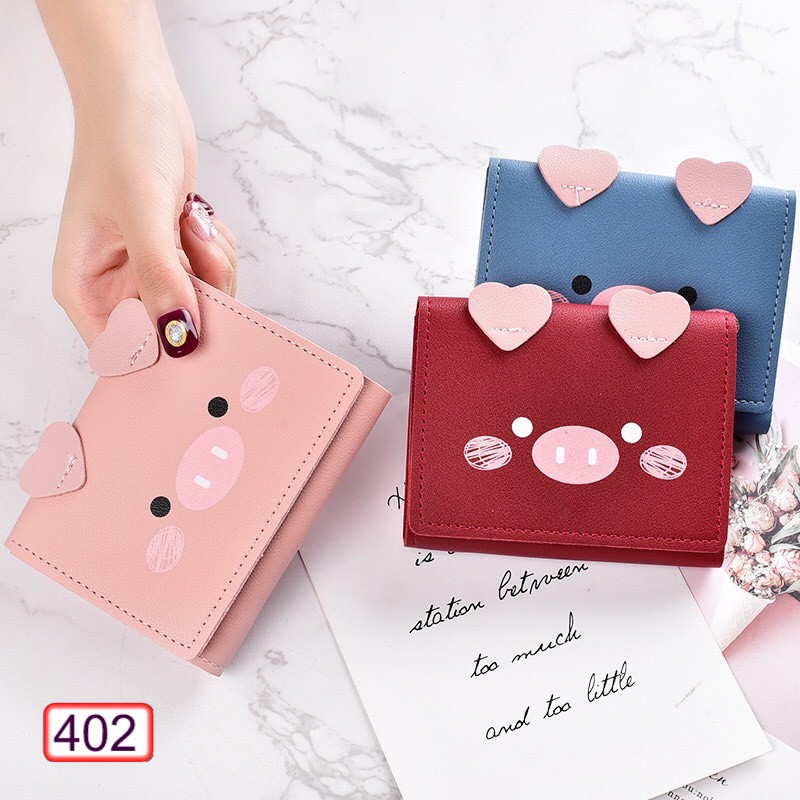 VÍ NGẮN NỮ CẦM TAY HÌNH HEO MÁ HỒNG DỄ THƯƠNG 402 HOT TREND | BigBuy360 - bigbuy360.vn