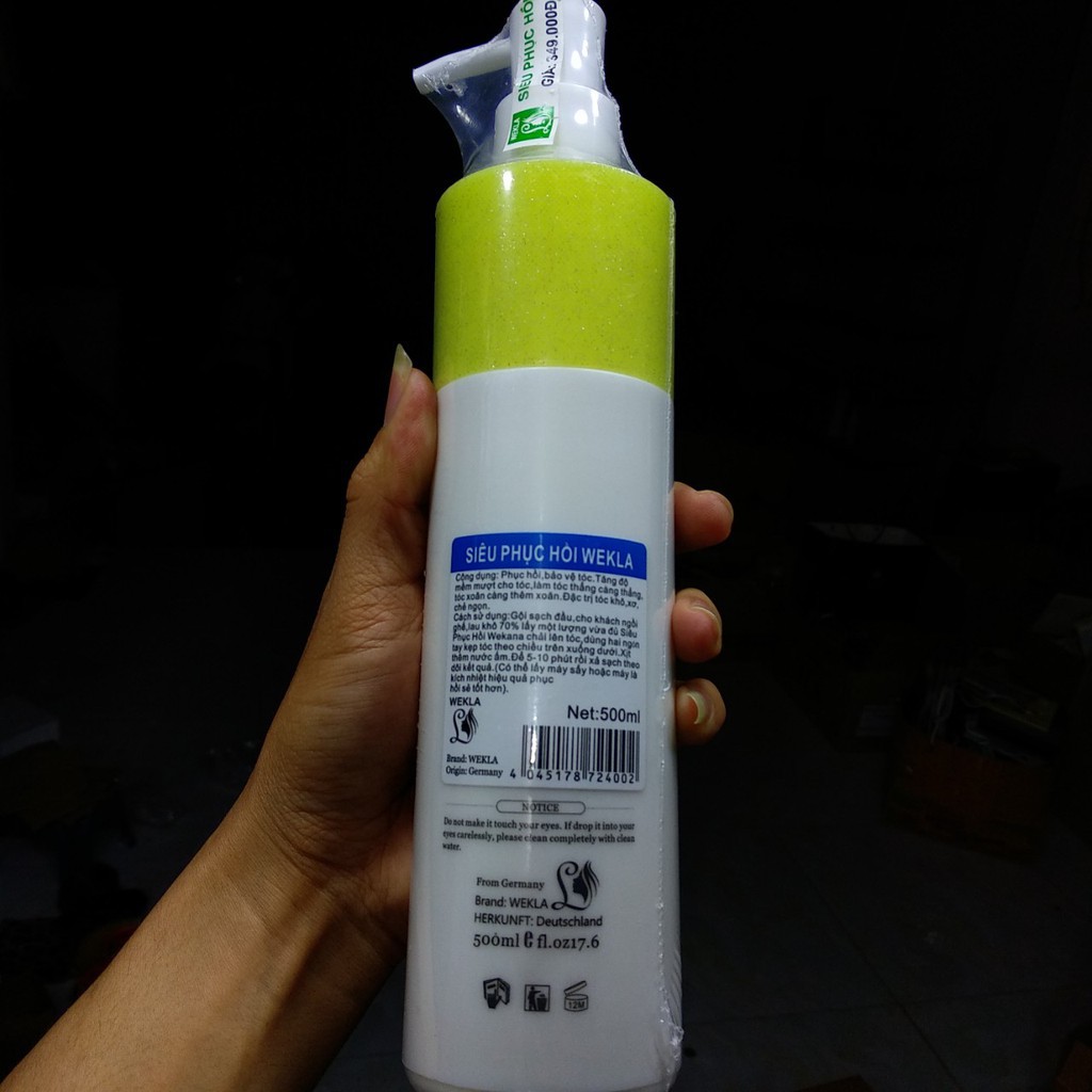 Kem Ủ Hấp Siêu Phục Hồi Tóc Wekla Keratin Cho Tóc Hư Tổn 500ml