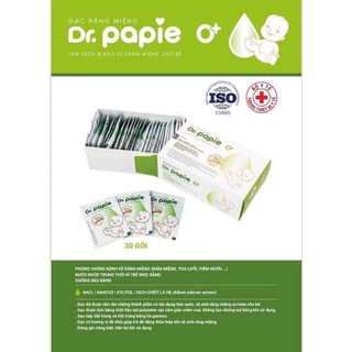Gạc rơ lưỡi Dr Papie vệ sinh răng miệng / Rơ lưỡi Dr Papie cho bé