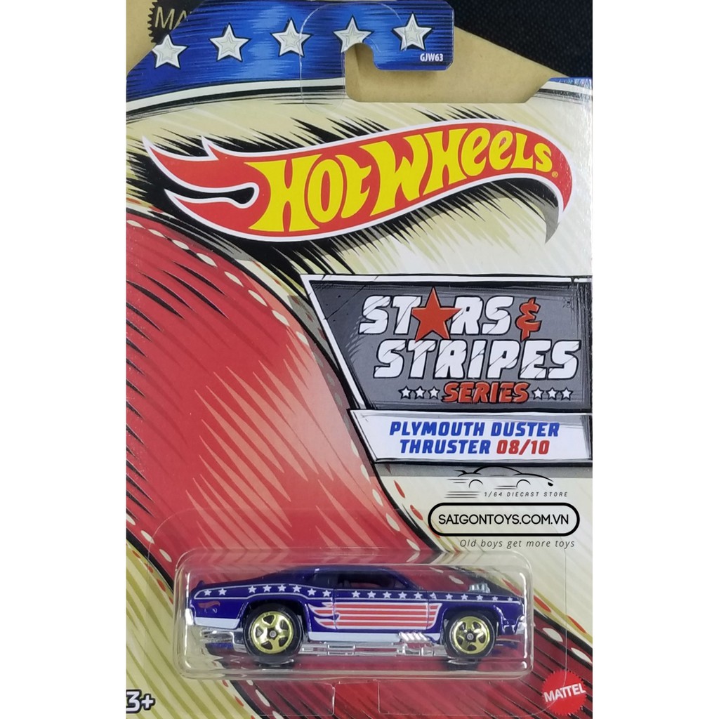 [HOT WHEELS MUSCLE CAR - Độc Quyền Walmart - Star &amp; Stripe] Xe mô hình đồ chơi chính hãng MATTEL Tỷ lệ 1:64