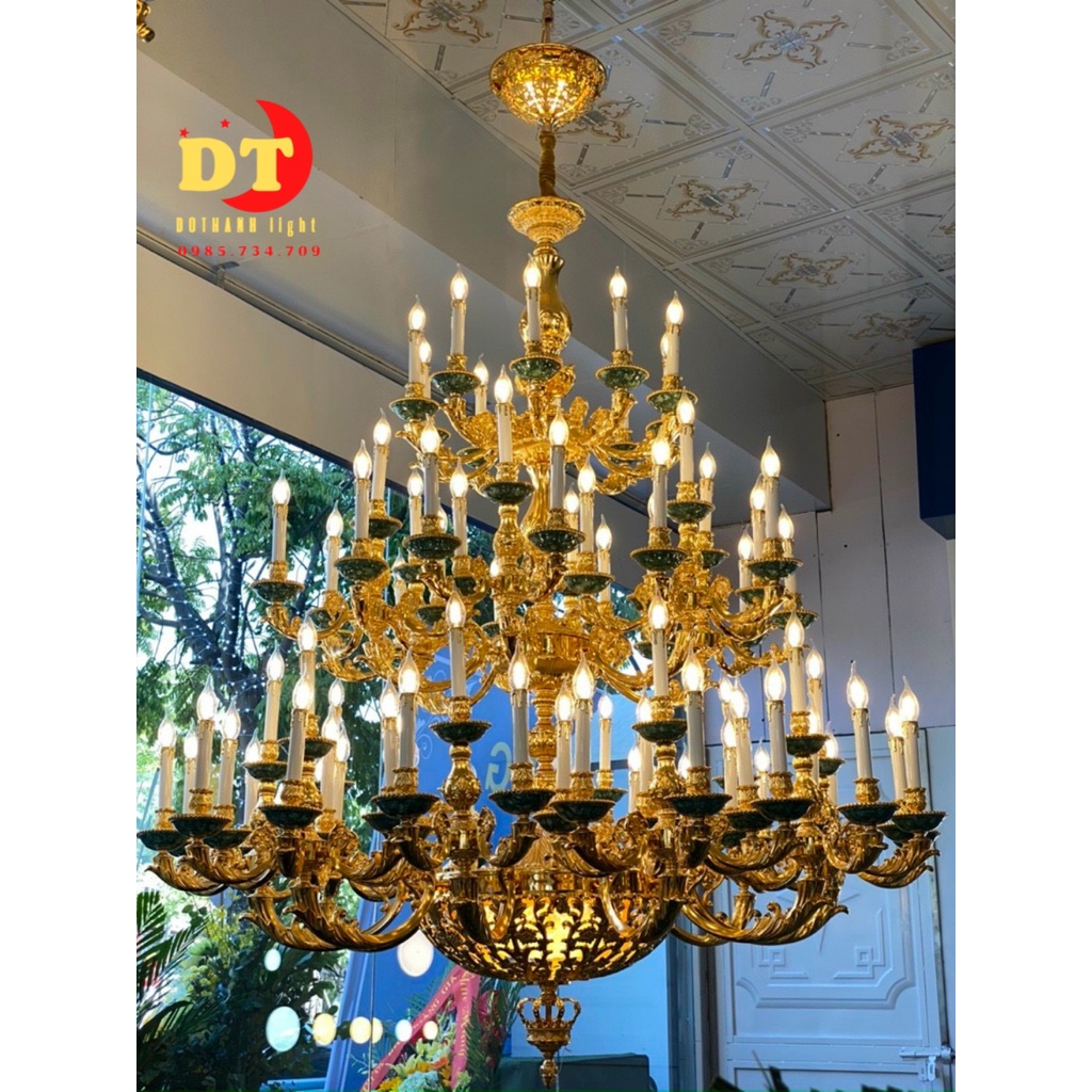 Đèn chùm cao cấp nhiều tay phong cách bắc âu cổ điển HTLK CHK