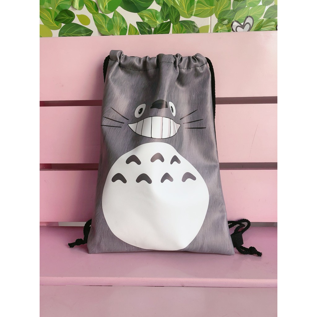 BALO DÂY RÚT UNISEX IN HÌNH TOTORO, TÚI DÂY RÚT IN HÌNH CÓ BẢO HÀNH