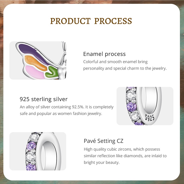 Mặt vòng cổ Bamoer bạc 925 hình thiên thần