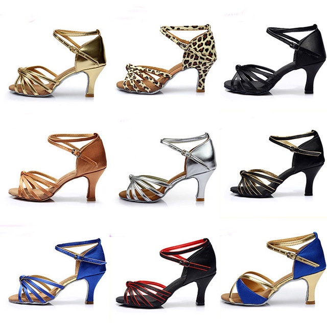 Giày cao gót khiêu vũ latin 5cm vải satin thời trang dành cho nữ