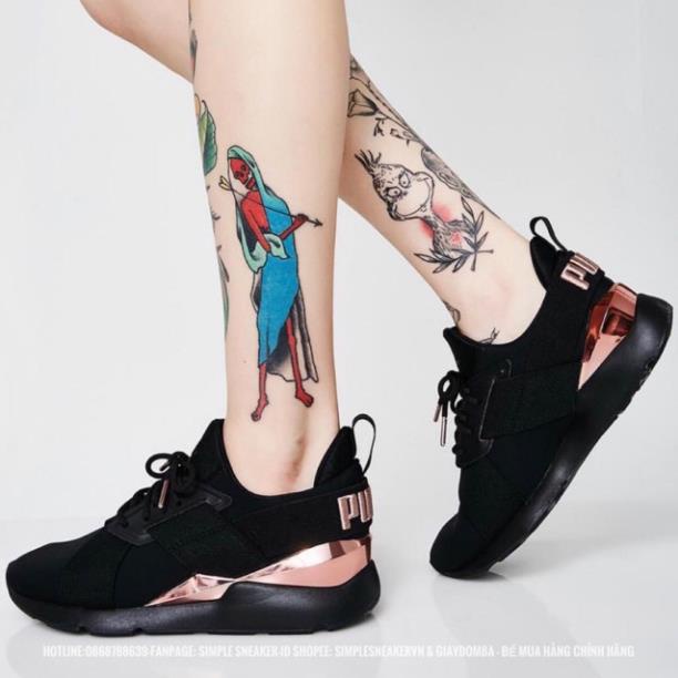 Giày Thể Thao Nữ Puma Muse X-3 Metallic Black Rose Gold - 37513101 - Hàng Chính Hãng