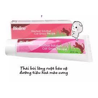 Gel dinh dưỡng tiêu búi lông cho mèo bioline hairball solution - tuýp 100gr