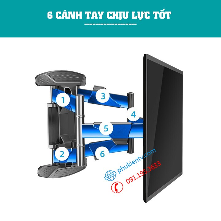 Giá treo tivi NB P5 32 - 40 - 50 - 55 - 60 - 65 - 70 Inch - Giá Treo Tivi Góc Xoay Đa Năng - Model Mới 2022