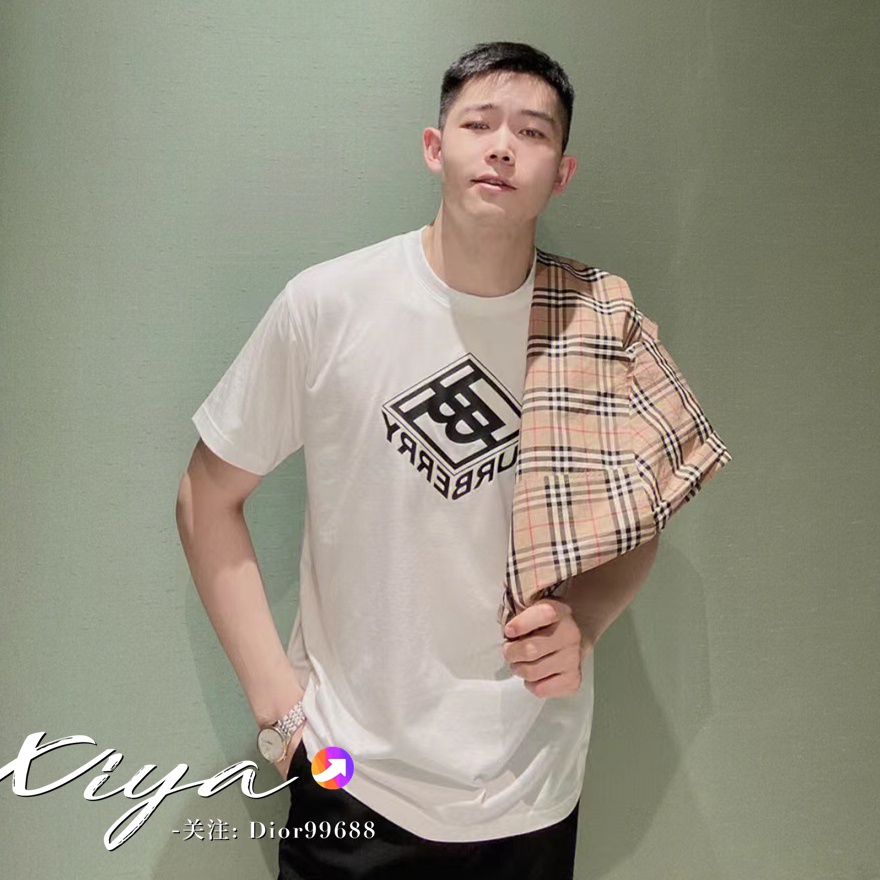 Áo Thun Tay Ngắn In Logo Burberry Thời Trang Cho Nam Và Nữ