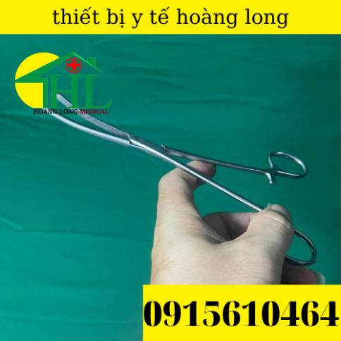 Panh Y Tế, Panh Gắp Phẫu Thuật, Pen Kẹp Y Tế, Panh Cong Có Mấu 20cm - Hàng Pakistan
