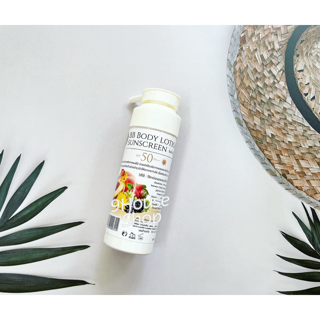 01 Kem Chống Nắng Trắng Da Toàn Thân BB Body Lotion Sunscreen Arbutina Spf50++ Thái Lan 160gram