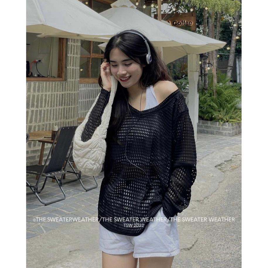 Set áo quây cổ yếm kèm áo lưới cổ V Rosie Dream Shop