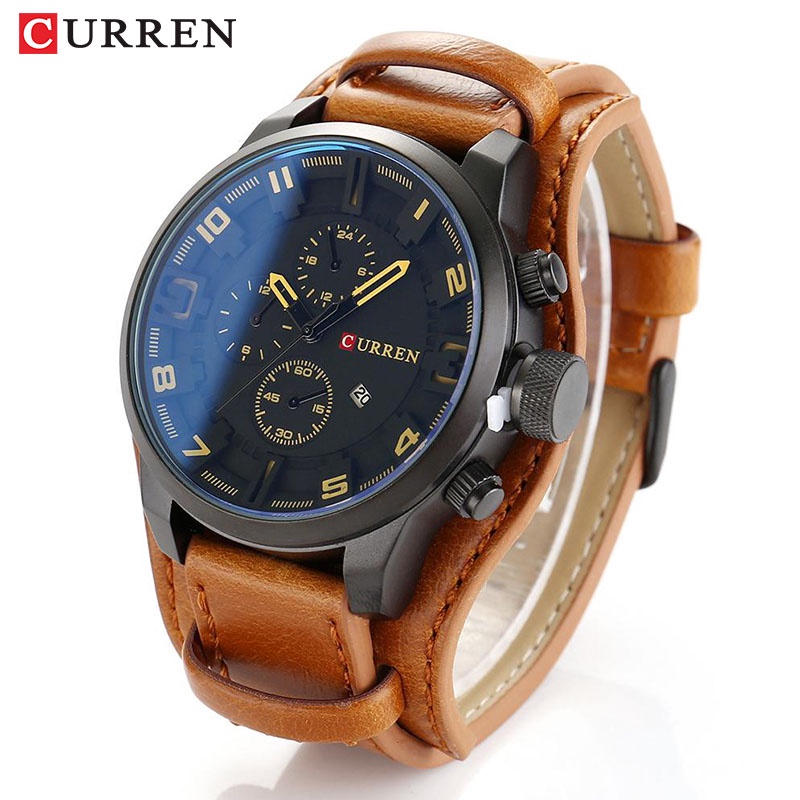 Đồng Hồ Quartz CURREN Chống Thấm Nước Với Dây Đeo Da CR25LX