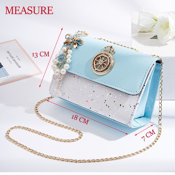 Túi Nữ Đeo Chéo T39 Thời Trang Màu Xanh Nhạt