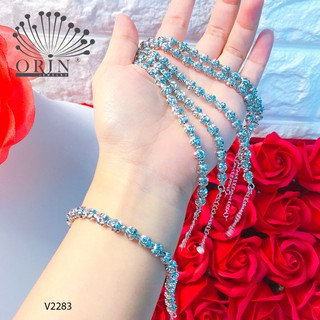 Vòng bạc nữ, vòng tay, lắc bi bạc trắng thiết kế cao cấp Orin V2283