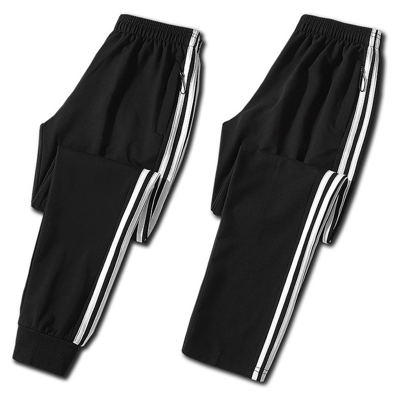 Sports pants three-stripe track pants men's four seasons spring and autumn loose trousers casual pants elasticated pants