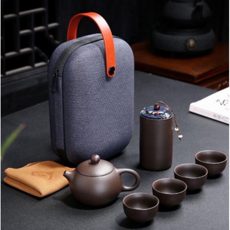 Bộ bình trà có túi đựng đi du lịch,,,