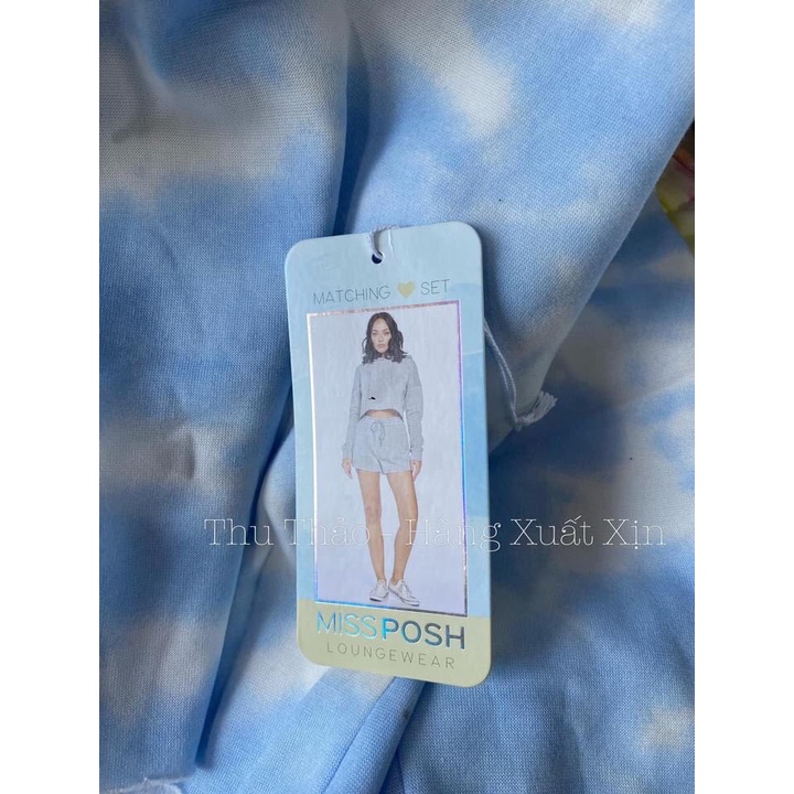 Set Nỉ Áo Croptop Và Quần Short Burning Full Màu VNXK Siêu Hot