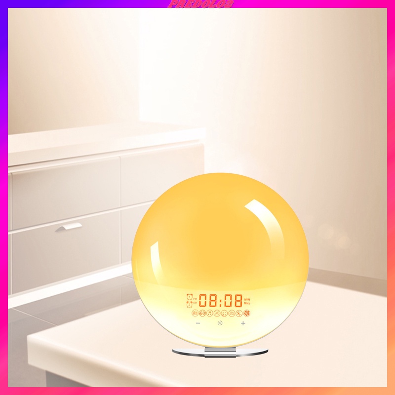 (Predolo2) Đồng Hồ Báo Thức Có Đèn Báo Thức Fm Radio Cho Phòng Ngủ