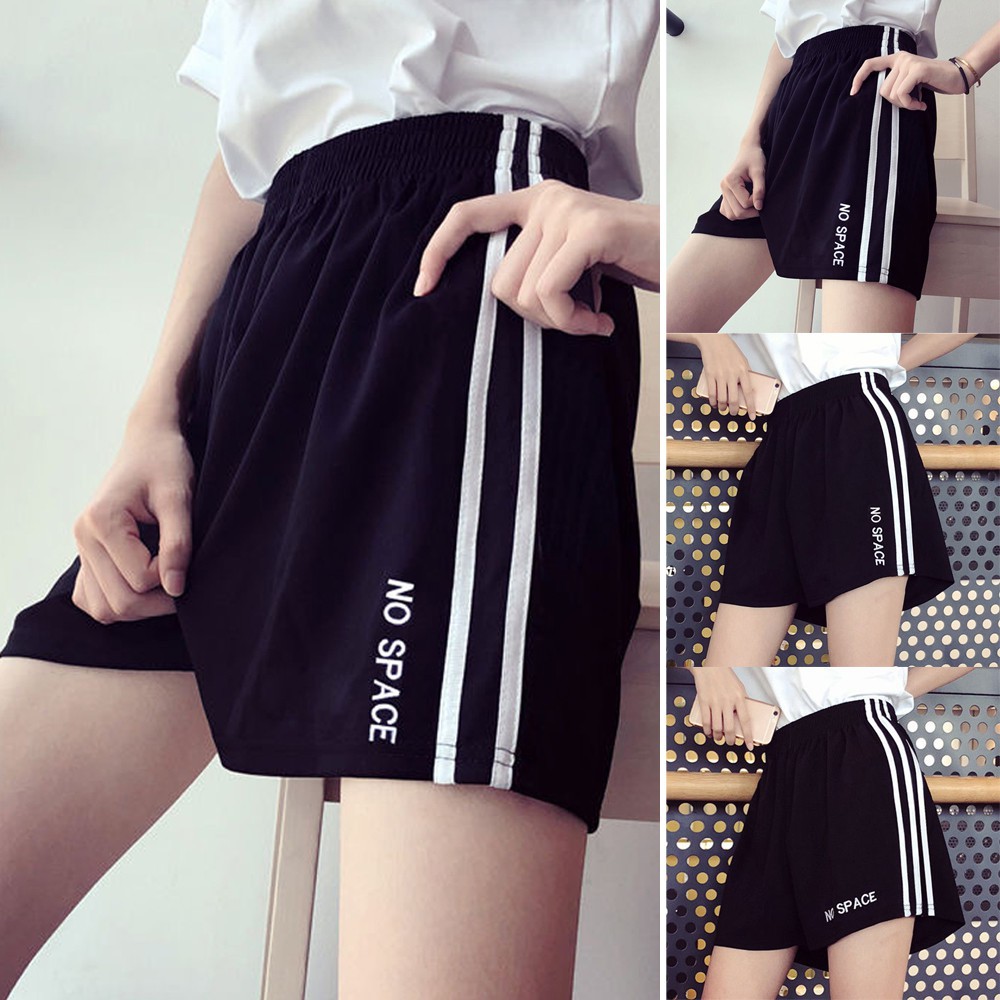 Quần Short Thể Thao Lưng Cao Phong Cách Hàn Quốc Cho Nữ