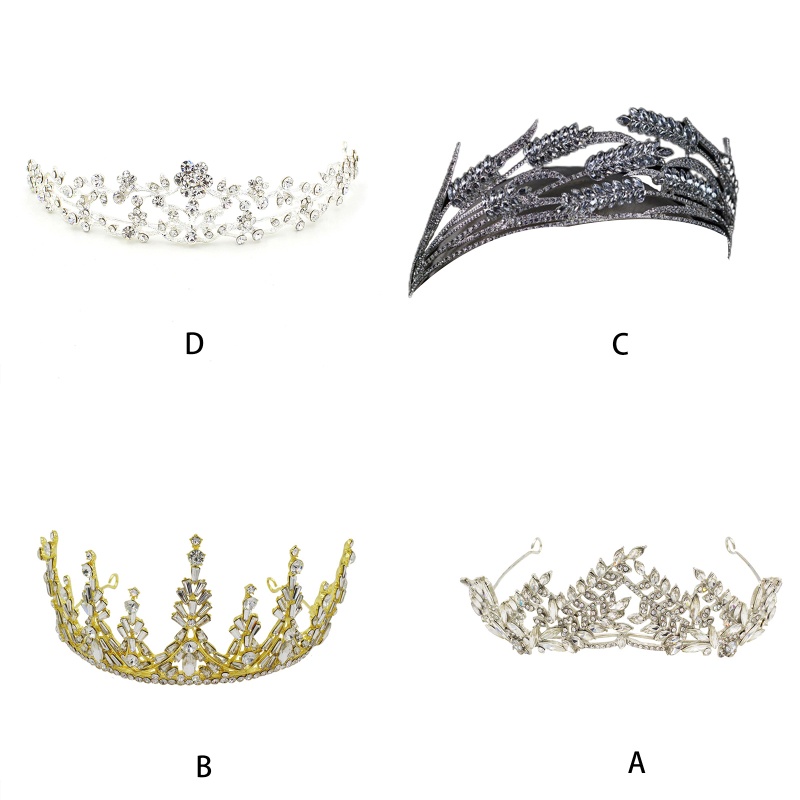 Cài Tóc Hình Vương Miện Đính Đá Lấp Lánh Sang Trọng