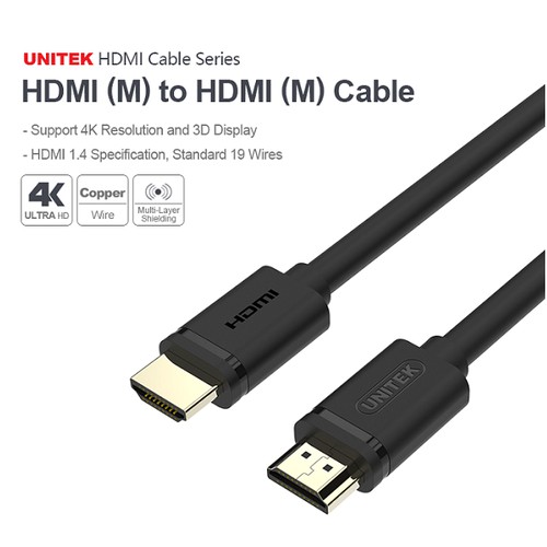 Dây cáp HDMI 4k 3m 2.0 Unitek YC139 M (cao cấp)